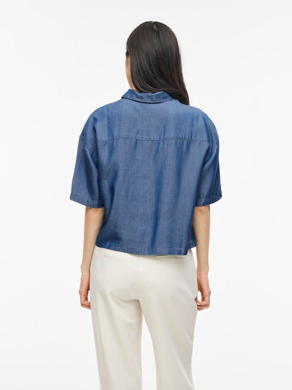 Vila - Vitevira - Shirt - Medium Blue Denim