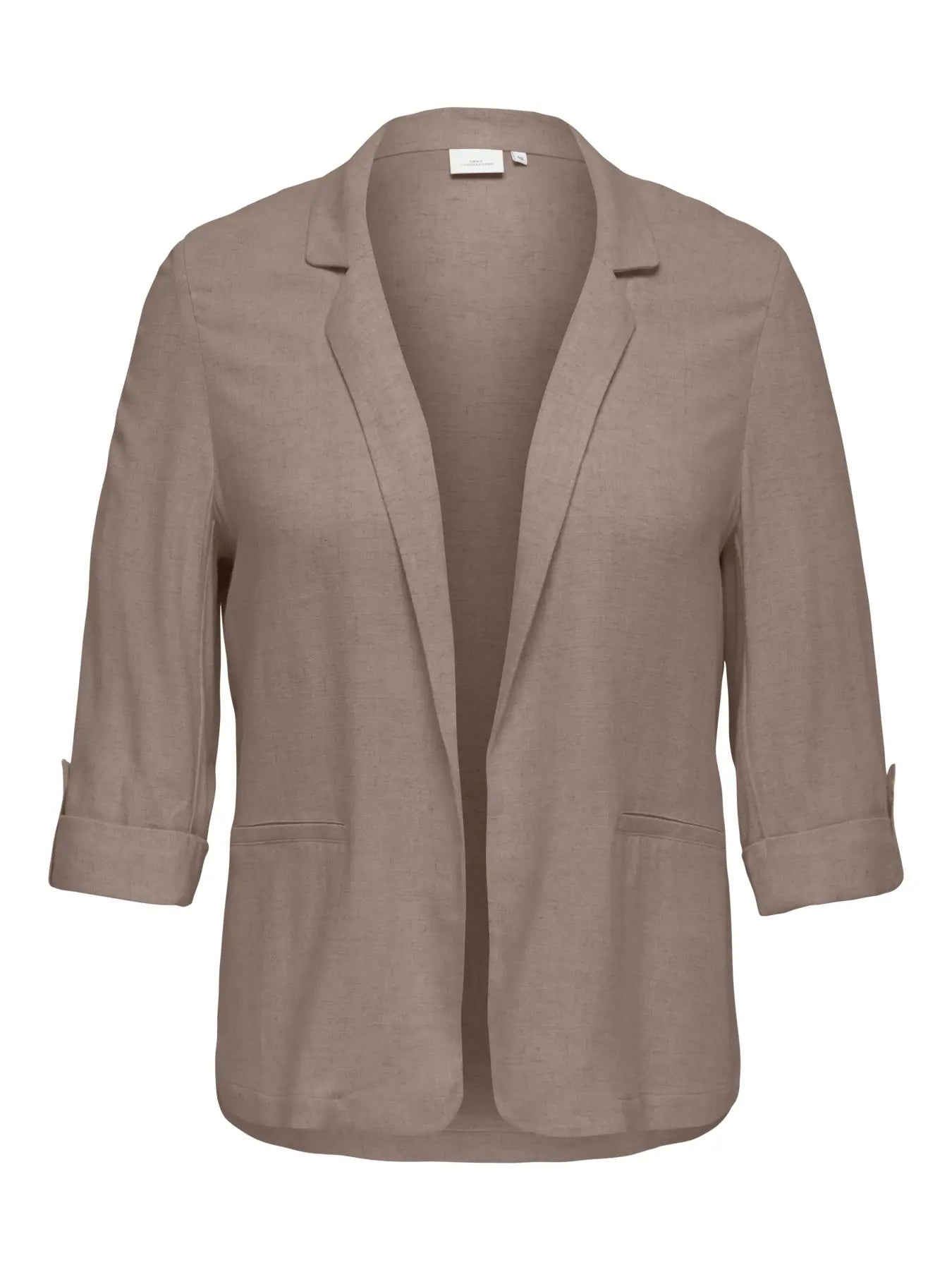 ONLY Carmakoma CARSIESTA 3/4 OPEN LIN BLAZER | Walnut