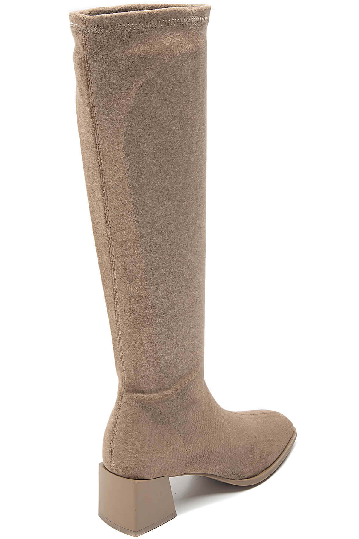 Mind by lene lang strømpe støvle med lynlås | sand