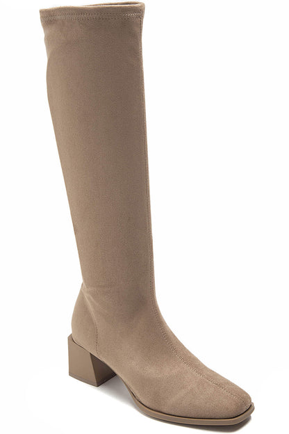 Mind by lene lang strømpe støvle med lynlås | sand