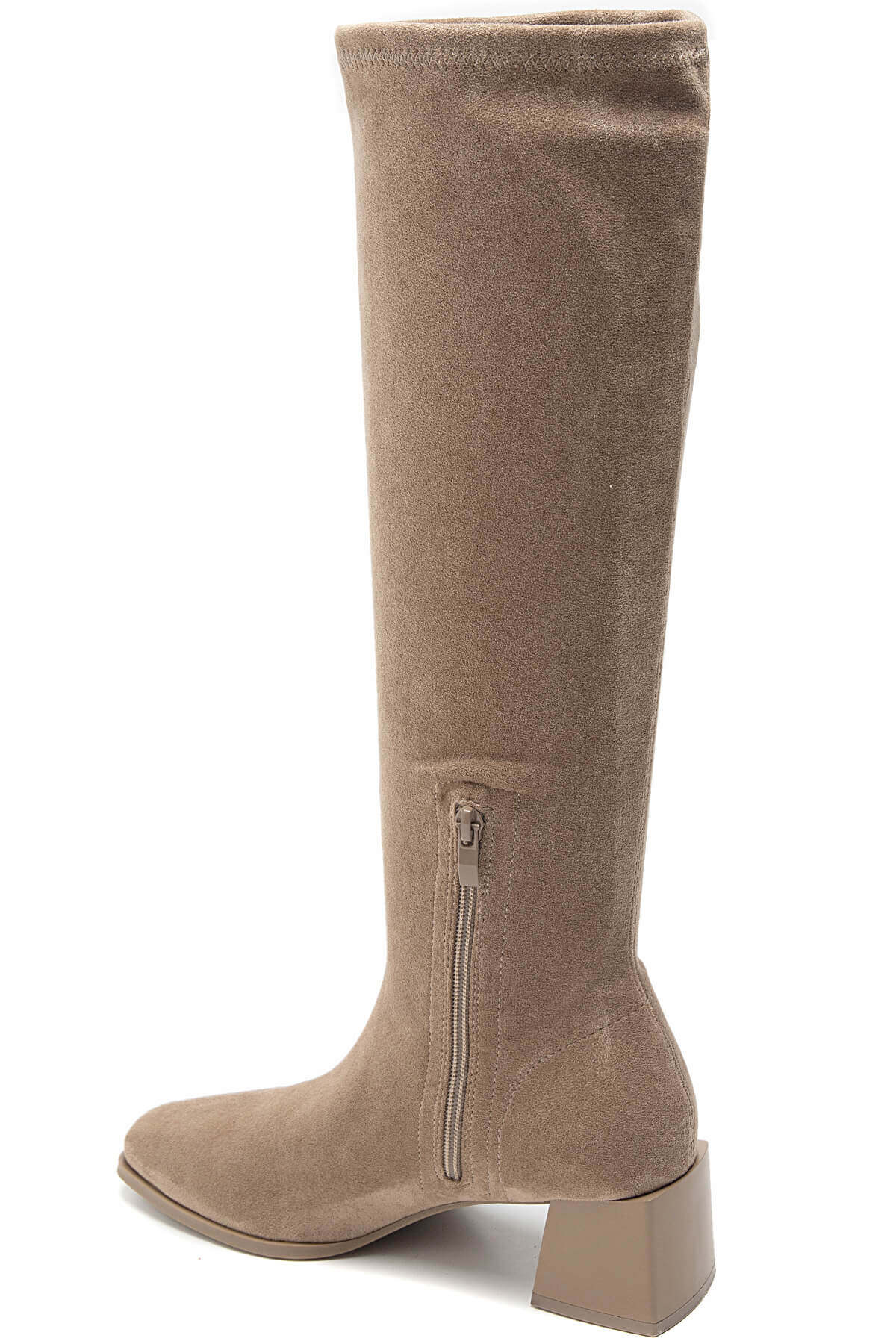 Mind by lene lang strømpe støvle med lynlås | sand