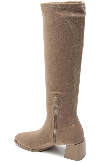 Mind by lene lang strømpe støvle med lynlås | sand