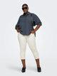 ONLY Carmakoma CARWILLY REG WAIST DNM CAPRI NOOS | Ecru