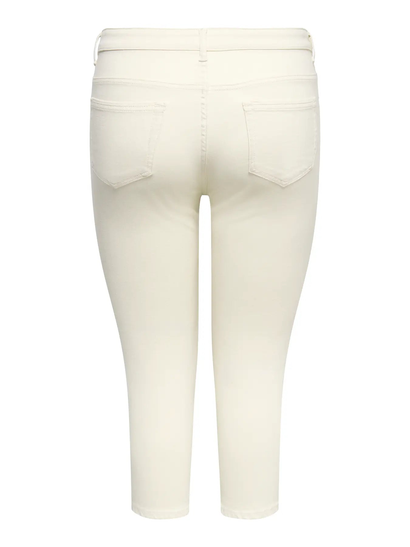 ONLY Carmakoma CARWILLY REG WAIST DNM CAPRI NOOS | Ecru