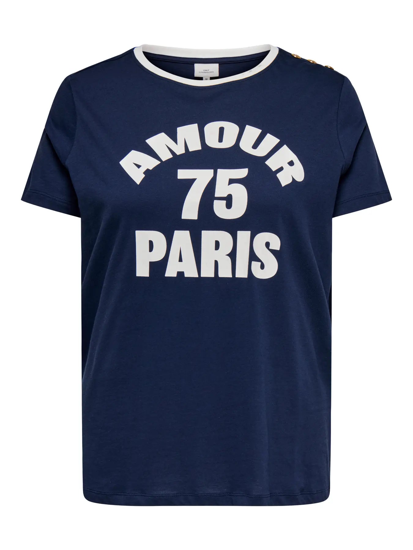 ONLY Carmakoma CARARLET LIFE S/S O-NECK REG TEE JRS | Navy Blazer AMOUR
