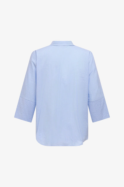 ONLY Carmakoma CARAUGUSTA Shirt | Cloud Dancer BLUE STRIPES