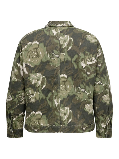 ONLY Carmakoma CARCAVA Jacket | Army Big Rose Denim