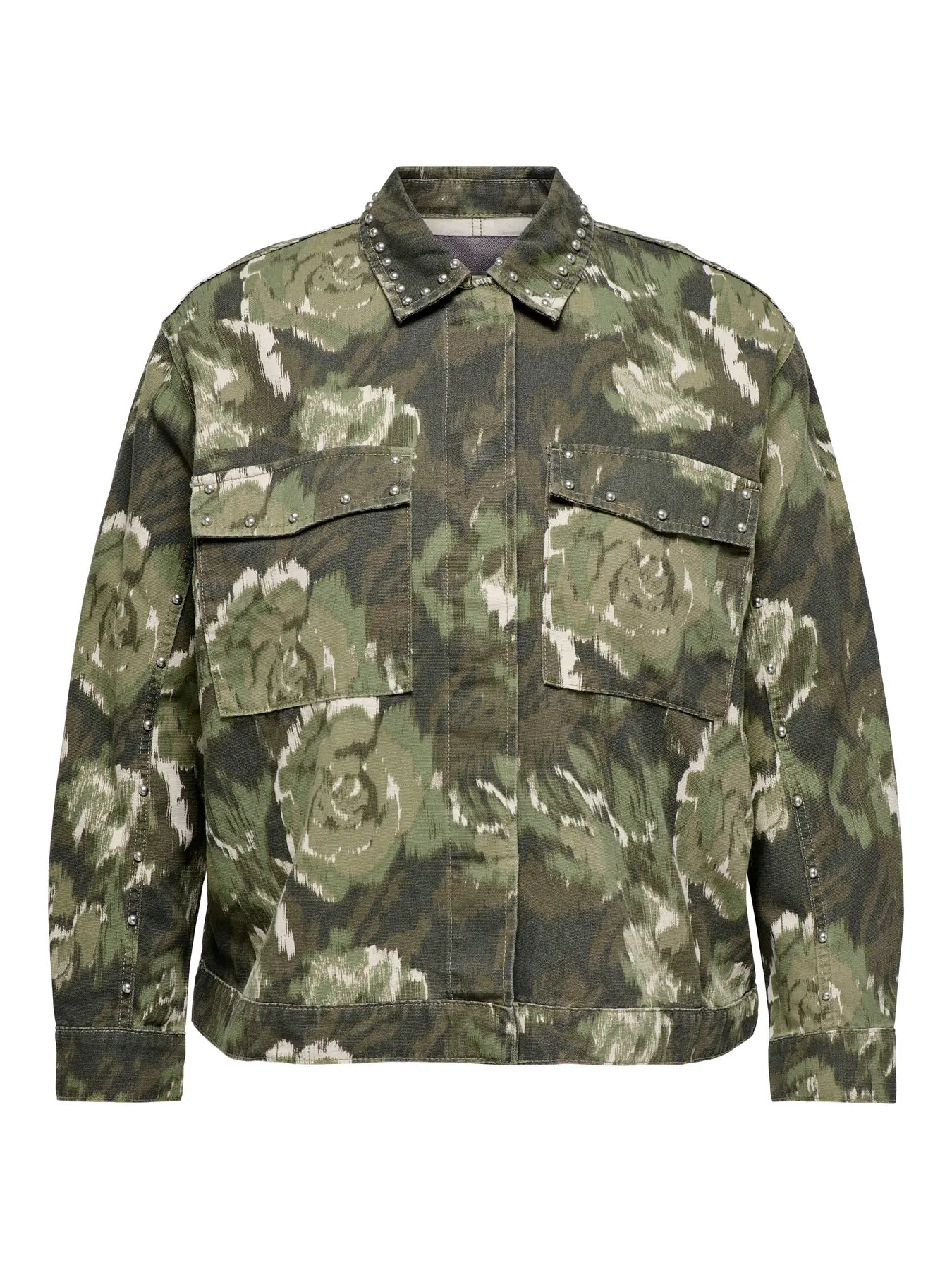 ONLY Carmakoma CARCAVA Jacket | Army Big Rose Denim