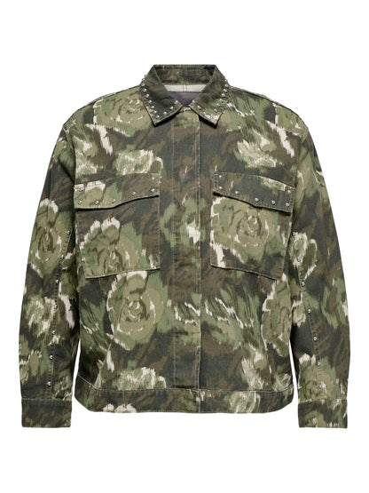 ONLY Carmakoma CARCAVA Jacket | Army Big Rose Denim