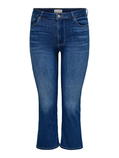 ONLY CARKENYA CROPPED ANKLE FLARED - Medium Blue