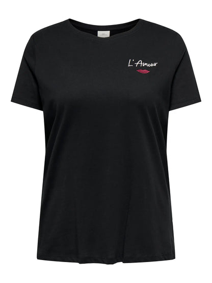 ONLY Carmakoma CARNINNA TEE | Black Lamour Lip