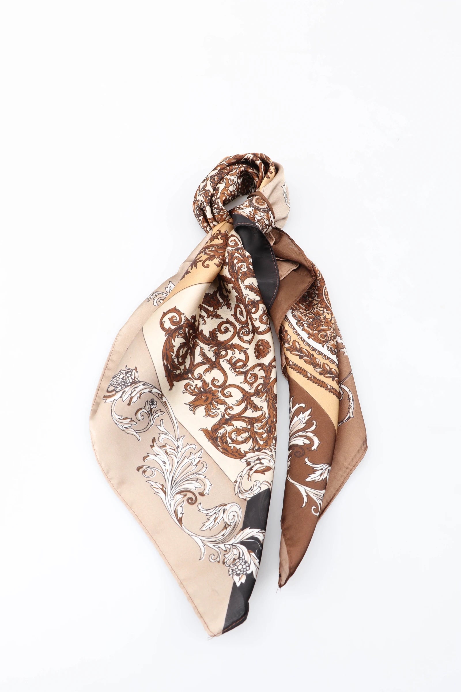 THREE M  brun mix tørklæde | 2507