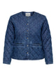 ONLY Carmakoma CARROSA L/S QUILT JACKET DENIM  | Medium Blue denim