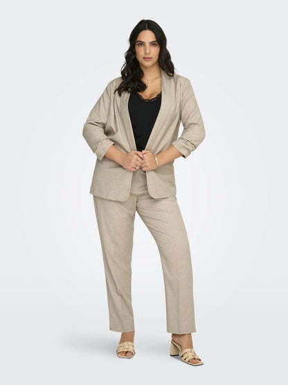 ONLY Carmakoma CARVERONICA-ELLY PANT | White Pepper Melange