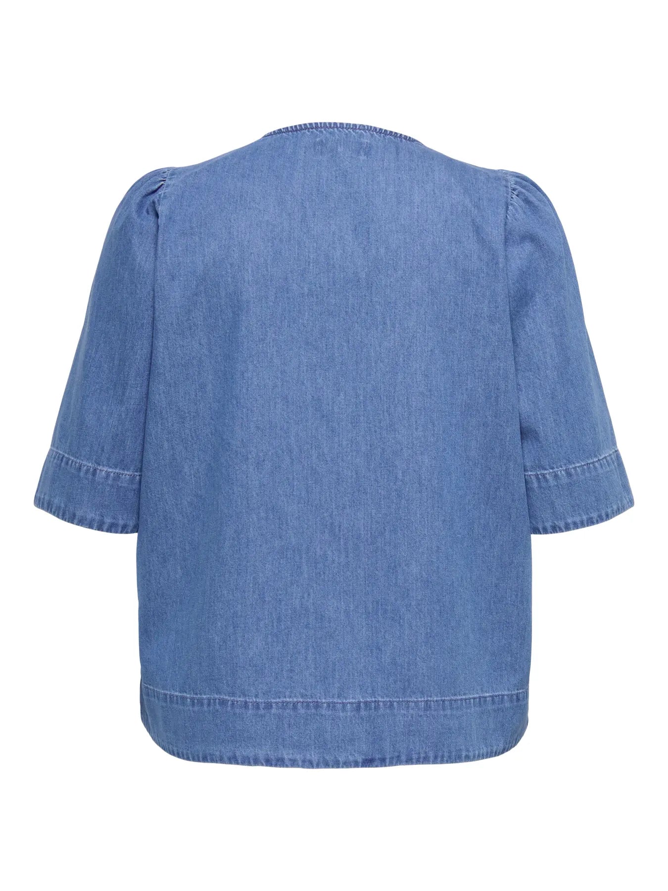 ONLY Carmakoma CARASTRA SS DNM SHIRT QYT | Medium Blue Denim