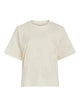 VILA VIKRON EMB O-NECK S/S TOP/RC - Birch