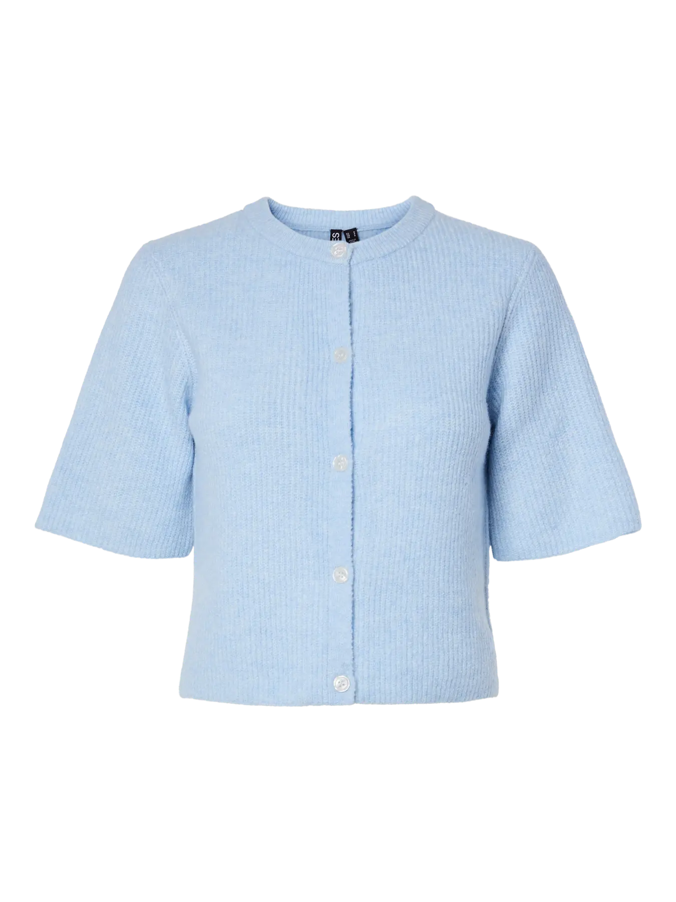 PIECES PCSILLY SS O-NECK KNIT CARDIGAN | Cashmere blue melange