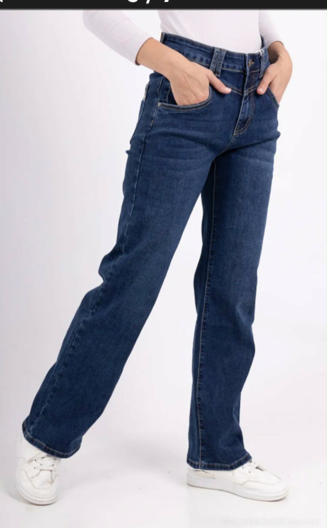 Karostar denim jeans MEDIUM BLUE WASH straight fit | K2663