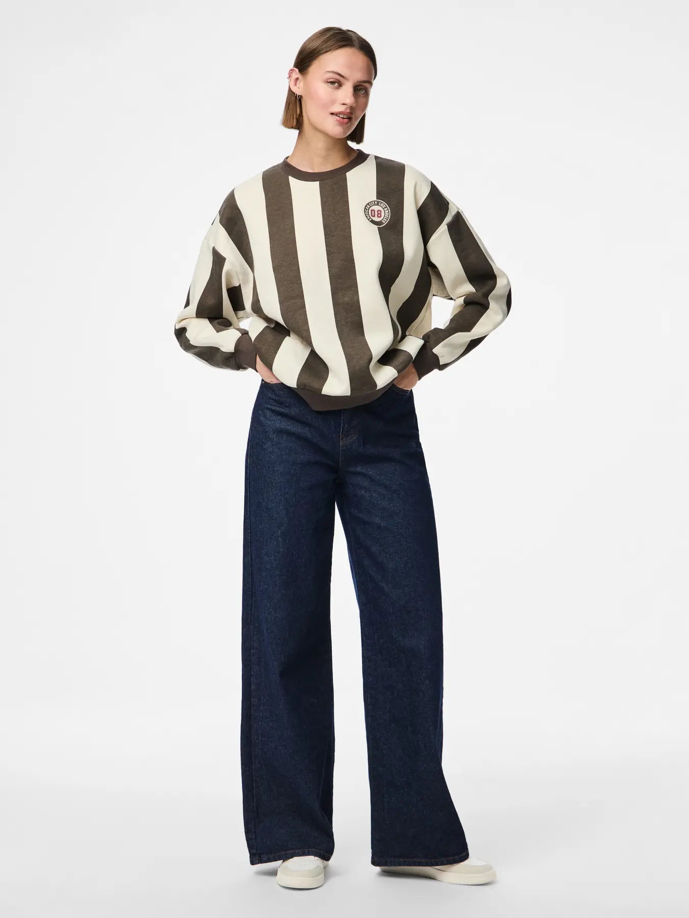 PIECES PCFILUCCA Sweatshirt Birch Delicioso