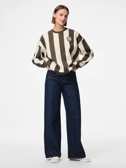 PIECES PCFILUCCA Sweatshirt Birch Delicioso