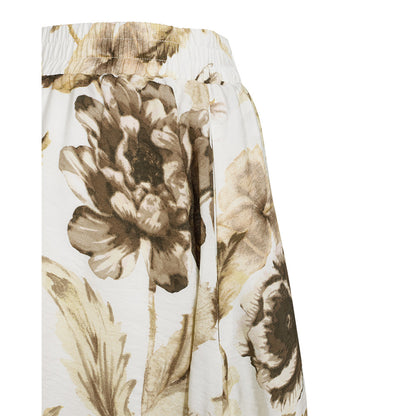 Freequent - FQMAISE-SKIRT - Brilliant White w. Coffee Bean