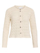 VILA cardigan creme – hulmønster og knapper