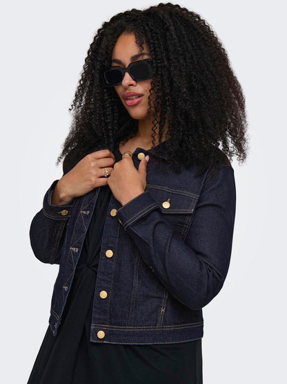 Only Carmakoma - Carwespa - Jakke - Dark blue denim