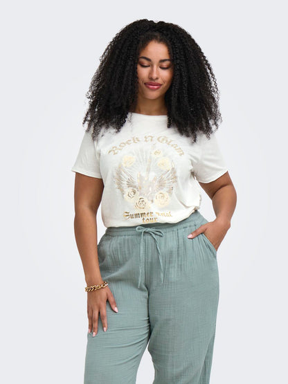 Only Carmakoma - Carnovia - T-shirt - Cloud Dancer