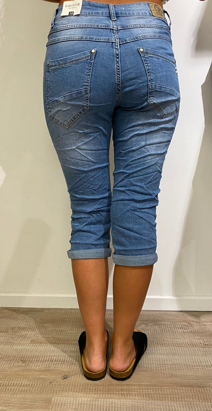 Karostar denim knickers med knap og lynlås | KC8114