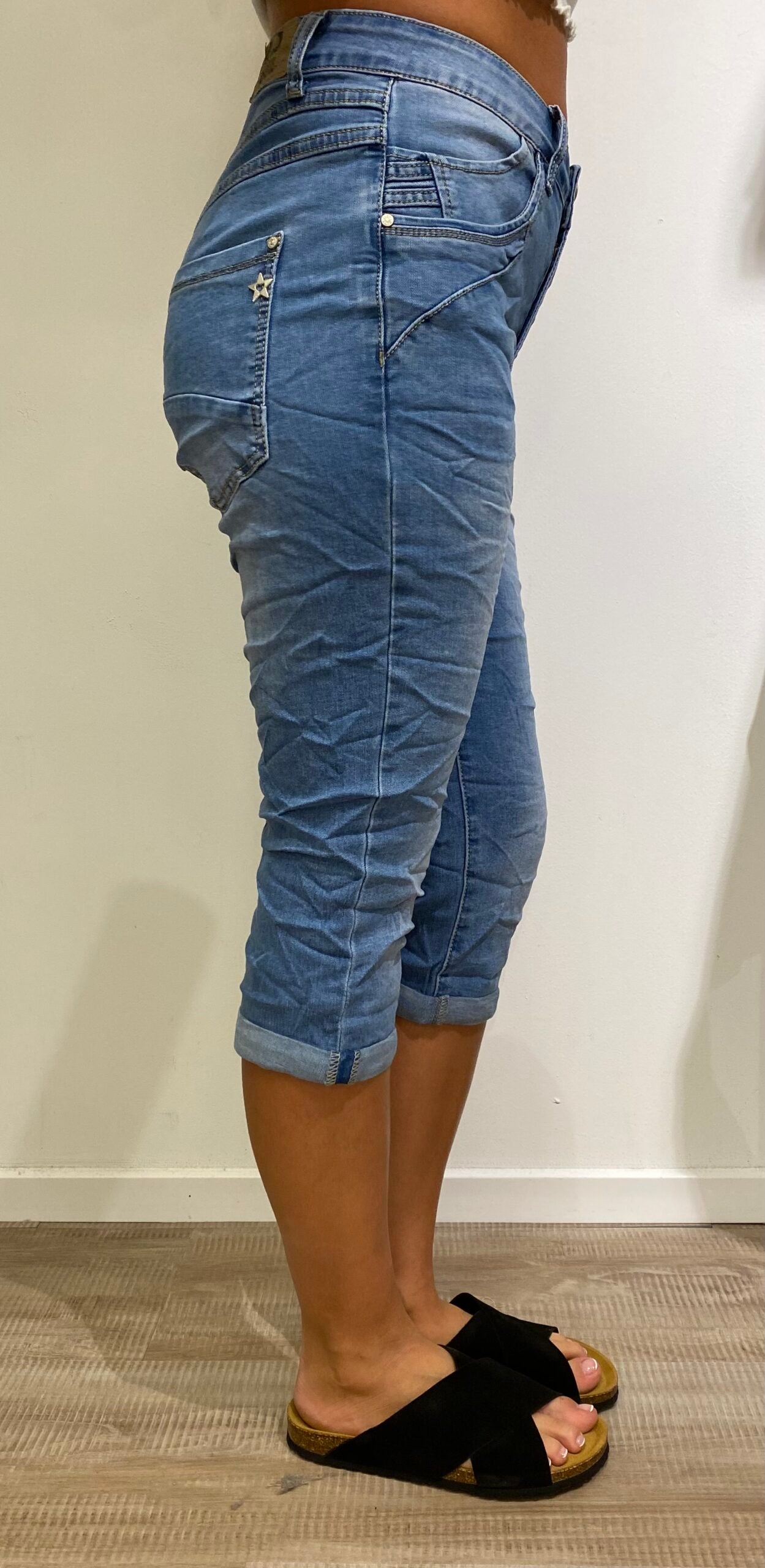 Karostar denim knickers med knap og lynlås | KC8114