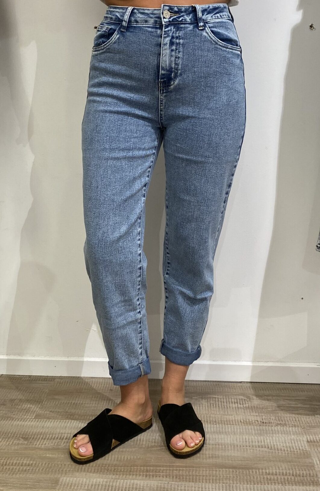 Karostar lys denim mom jeans  | KNM 203