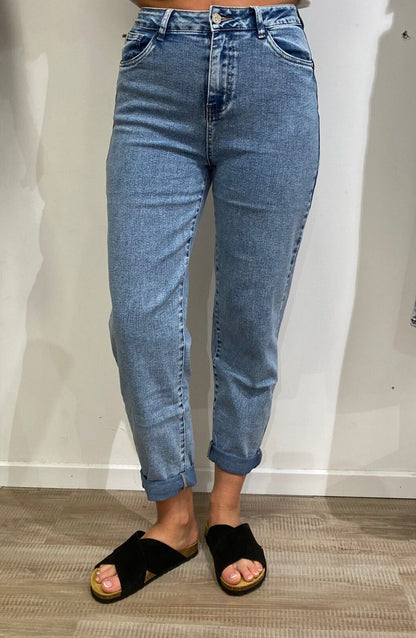 Karostar lys denim mom jeans  | KNM 203