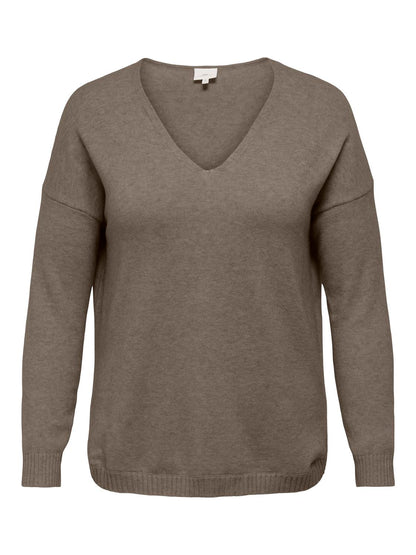 Only Carmakoma - Carmargareta - Pullovers - Walnut