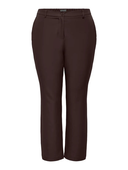 ONLY Carmakoma CARTHEA Straight Ank Pant | Black Coffee