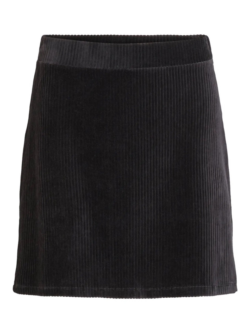 sort nederdel i fløjlskvalitet. VILA VIKITA Skirt/3 Black Beauty