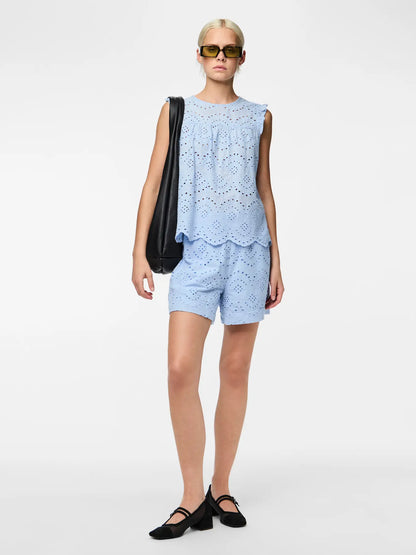 PIECES PCVILDE TOP | Cashmere Blue