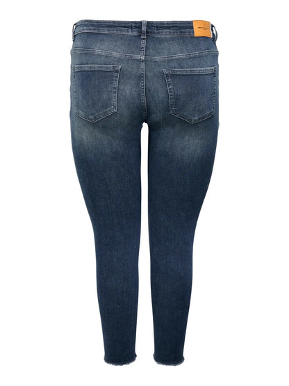 blå sorte jeans ONLY Carmakoma CARWILLY jeans Blue Black Denim