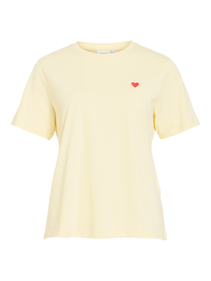 Vila - Vivora - T-shirt - Pastel Yellow