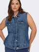 denimvest ONLY Carmakoma CARWESPA WEST DNM Medium Blue Denim