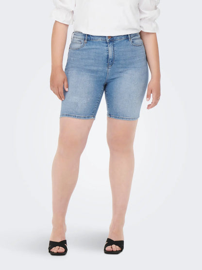 ONLY CARLAOLA REG DEST DNM SHORTS - Hellblauer Denim