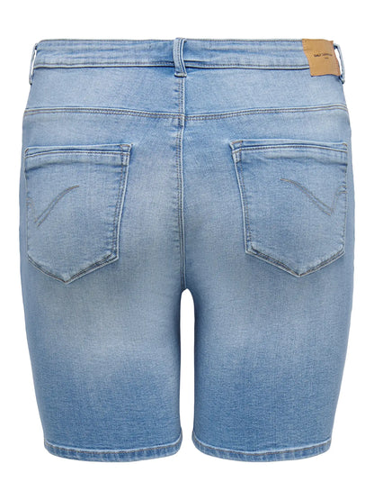 ONLY CARLAOLA REG DEST DNM SHORTS - Hellblauer Denim
