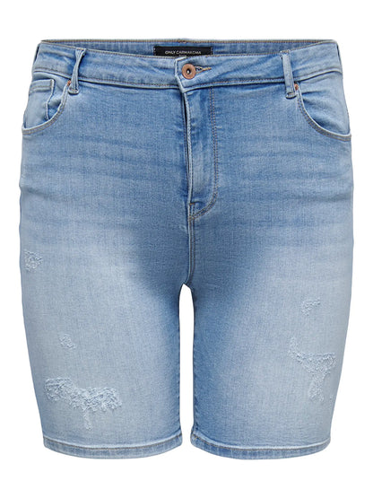 ONLY CARLAOLA REG DEST DNM SHORTS - Hellblauer Denim