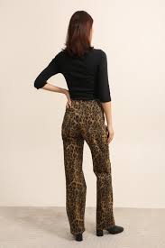 MIND by lene leopard jeans m. høj talje