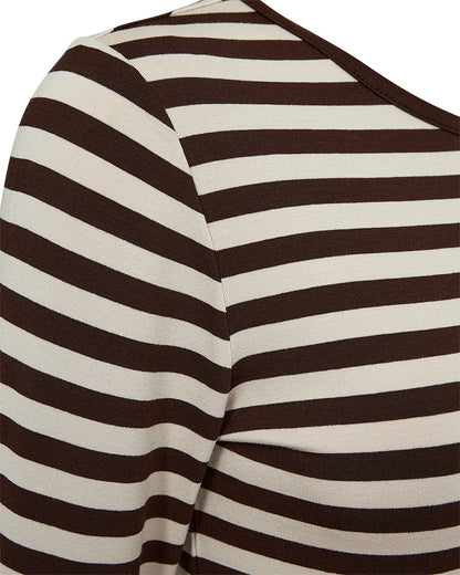 Freequent FQLIANA-TEE Bluse | Coffee Bean m. Moonbeam