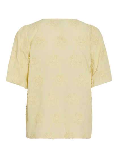 Vila - Viantonett - Shirt - Pastel yellow