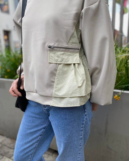 sidelomme på hvid bluse Nü Zinne Blouse Bone