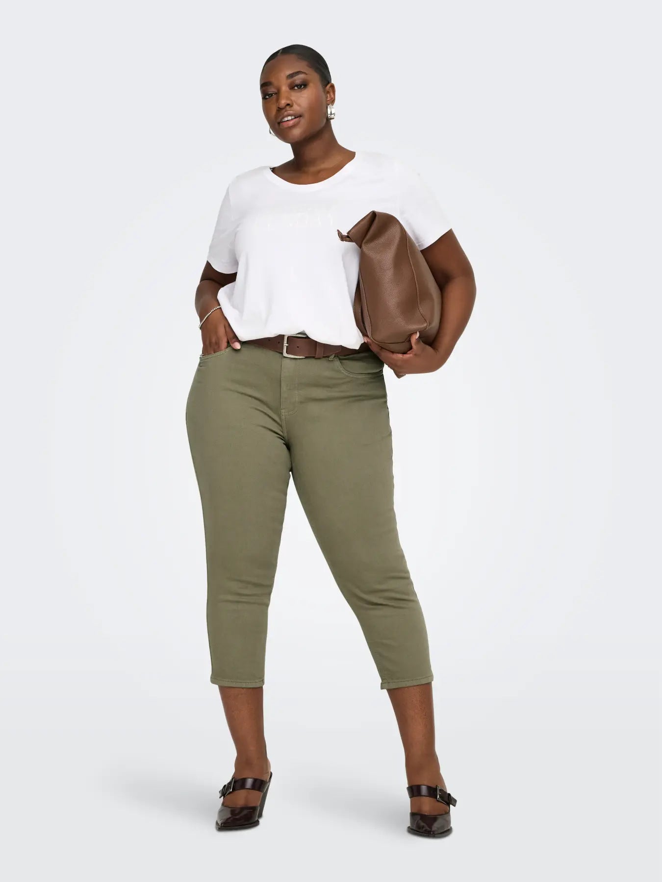 ONLY Carmakoma CARWILLY REG WAIST COL DNM CAPRI | Mermaid