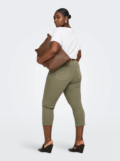 ONLY Carmakoma CARWILLY REG WAIST COL DNM CAPRI | Mermaid