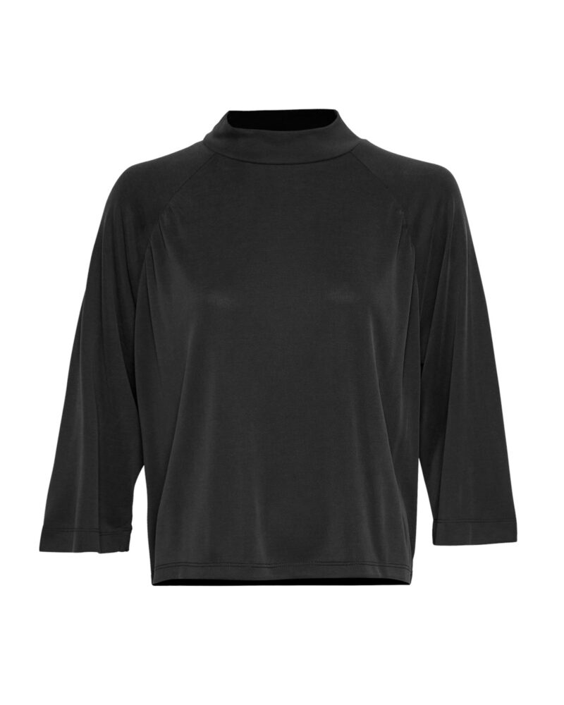 Moss copenhagen sort t-shirt MSCHAdelona Lynette 3/4 Top Black