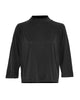 Moss copenhagen sort t-shirt MSCHAdelona Lynette 3/4 Top Black